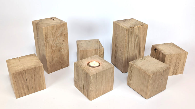 Cubes en bois massif