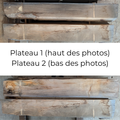 Plateaux de hêtre ancien épaisseur 100 mm