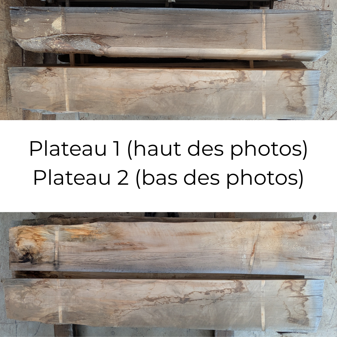 Plateaux de hêtre ancien épaisseur 100 mm