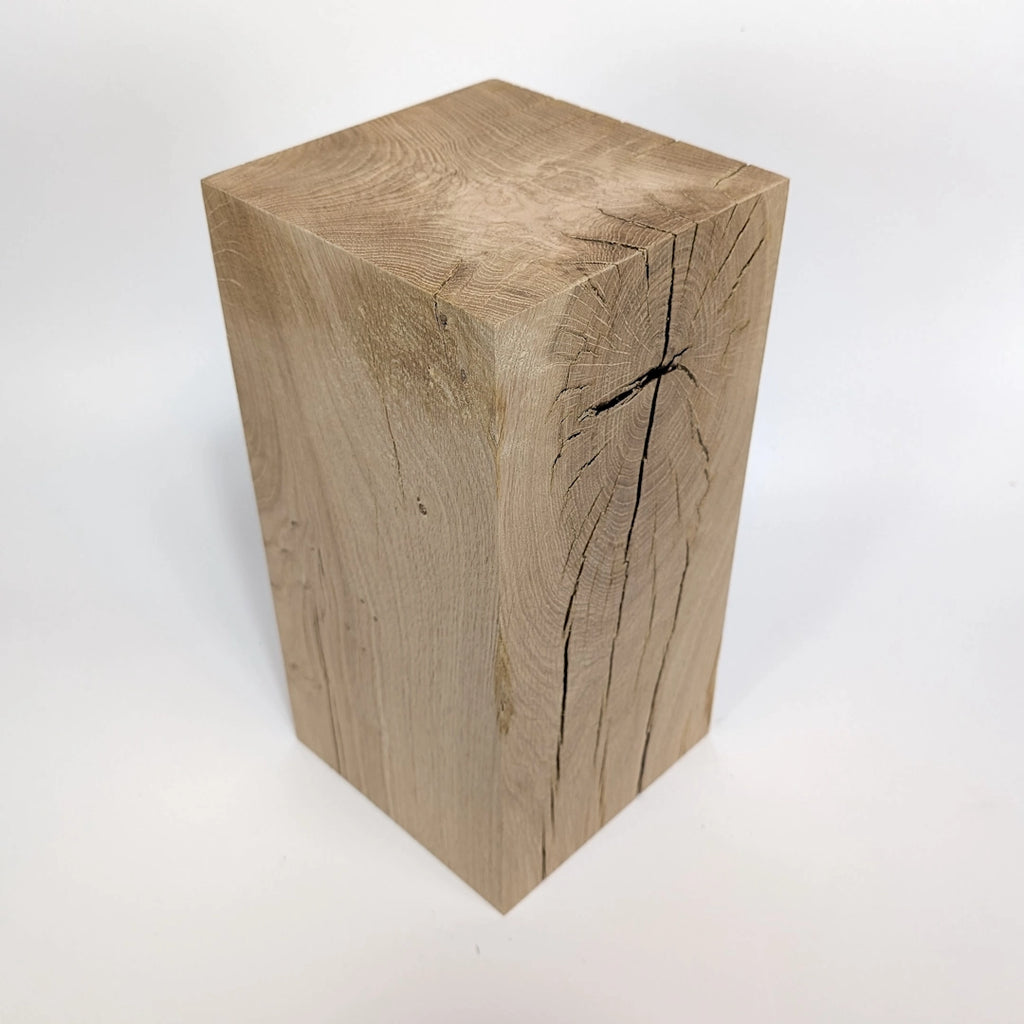 Le double Equilibre – Table de chevet en chêne massif 17×34 cm