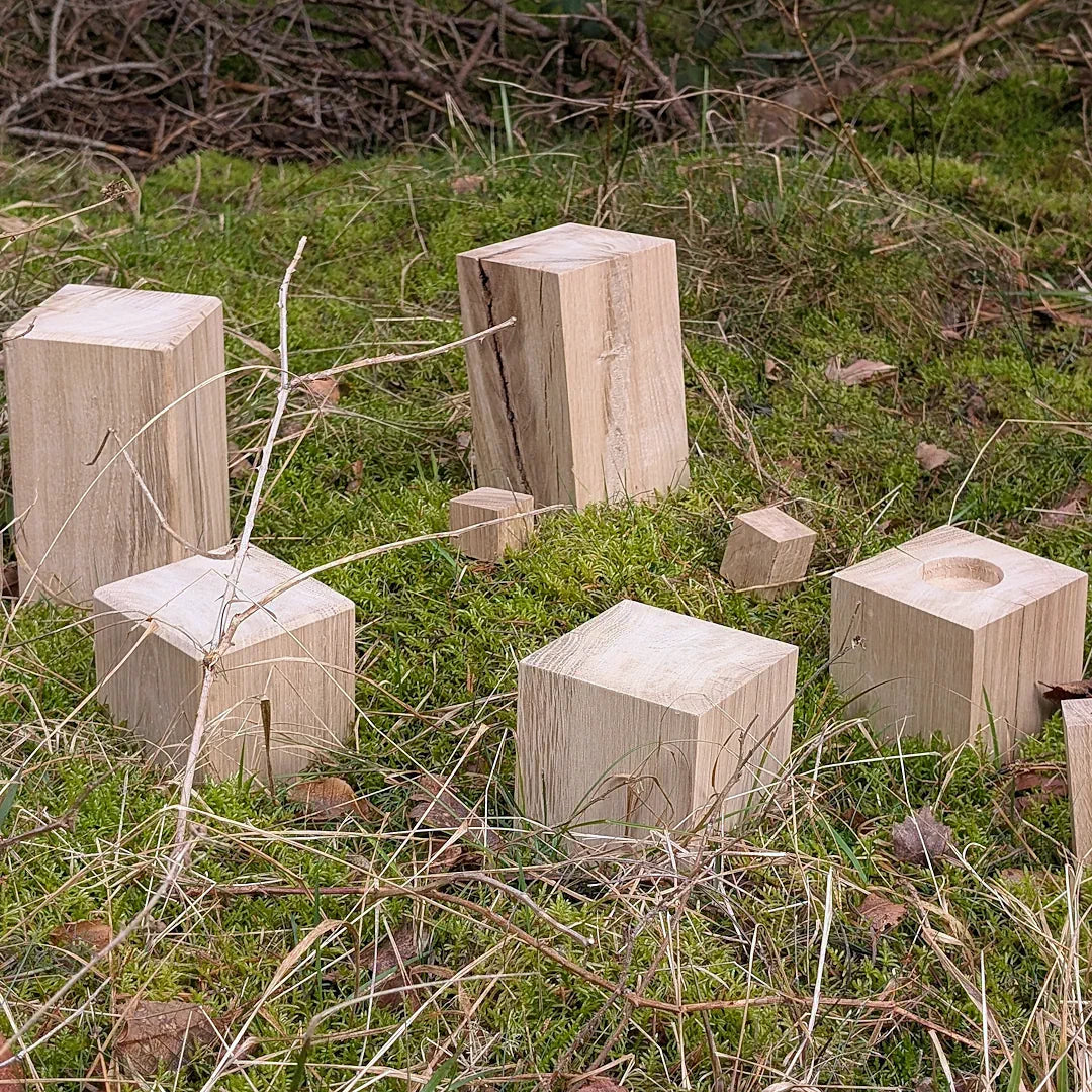 Lot de 3 – Plume & double Plume en chêne massif