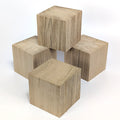 Lot de 4 Plumes – Cubes en chêne massif 11 cm