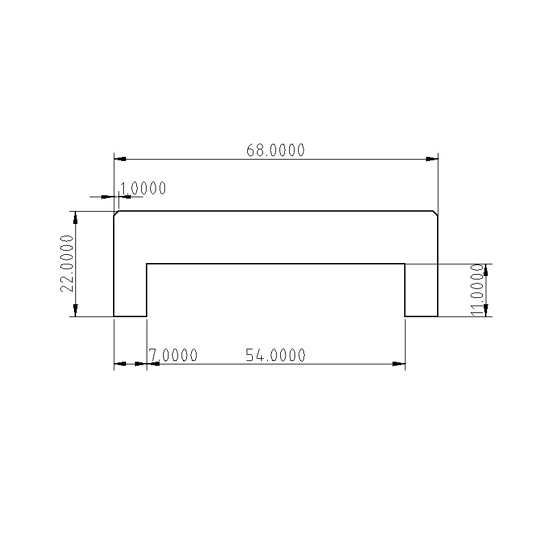 Nez de Cloison en Chêne massif raboté 22 x 68 mm x 2,4 m
