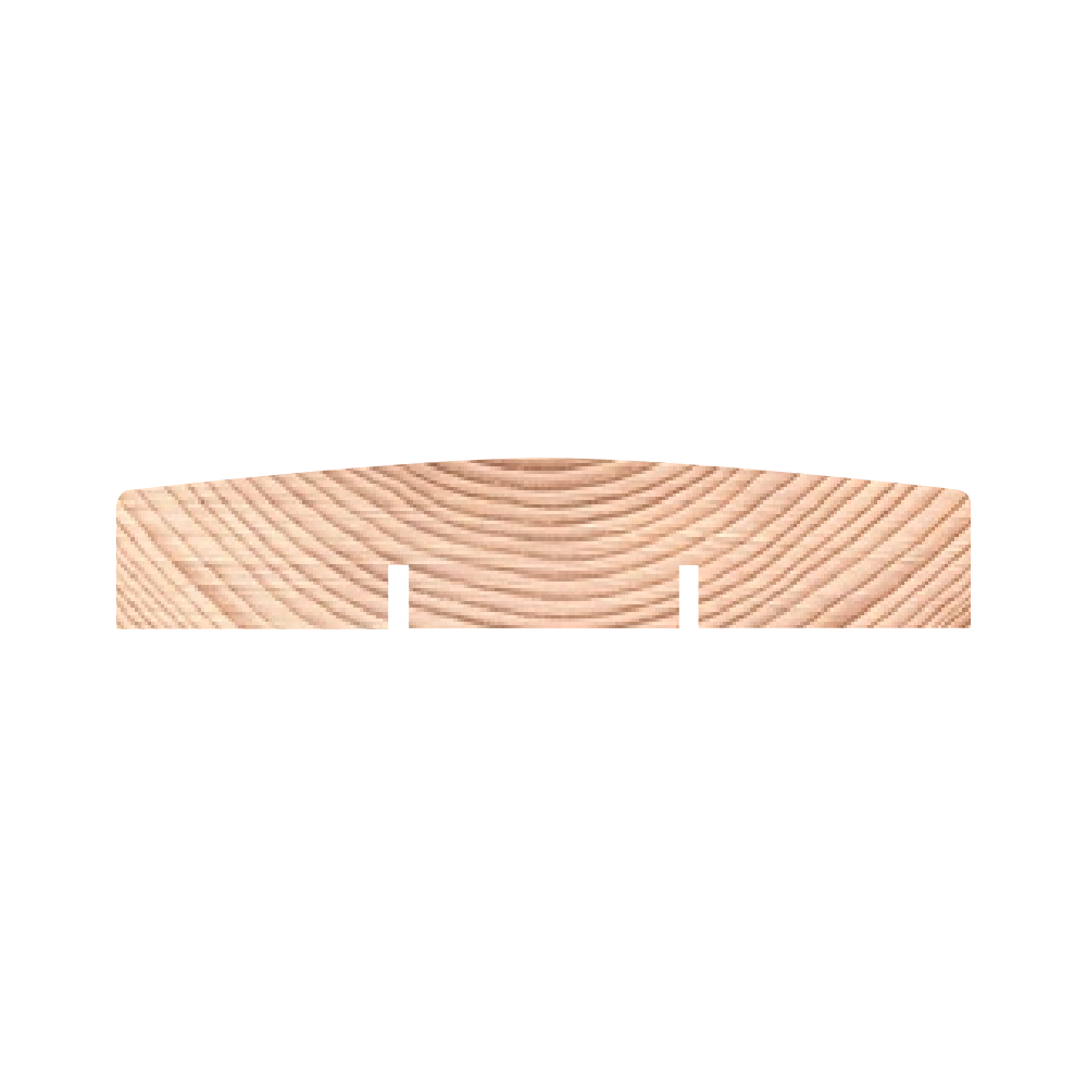 Lame de Terrasse Cèdre lisse  - 135 x 27 mm - bombée rainurée