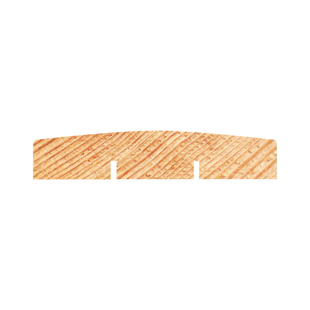 Lame de Terrasse Mélèze lisse  - 135 x 27 mm - bombée rainurée